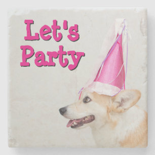 Posavasos De Piedra Perro del Corgi Galés del Pembroke del cumpleaño