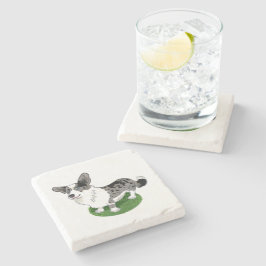 Posavasos De Piedra Perro lindo, Corgi Cardigan.