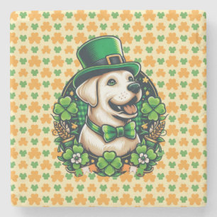 Posavasos De Piedra Perro lindo del Día de San Patricio