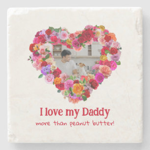 Posavasos De Piedra Perro personalizado, gato, Mascota foto Rosa coraz