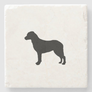 Posavasos De Piedra Perros del amor de la silueta del perro perdiguero