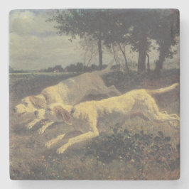 Posavasos De Piedra Perros en ejecución (Beagles) (por Constant Troyon