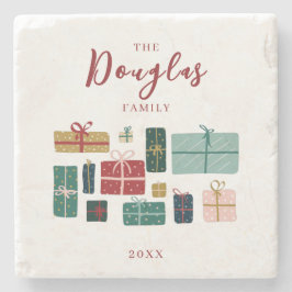 Posavasos De Piedra Personaliza regalos de Navidad para la familia Kra