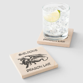 Posavasos De Piedra Personalizable Dragon Lair
