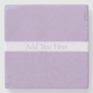 Posavasos De Piedra Personalizable Elegante Lavanda Ligera Púrpura