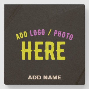 POSAVASOS DE PIEDRA PERSONALIZABLE MODERNO ESTILO NEGRO VERIFICADO MAR