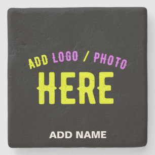 POSAVASOS DE PIEDRA PERSONALIZABLE MODERNO ESTILO NEGRO VERIFICADO MAR