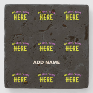 POSAVASOS DE PIEDRA PERSONALIZABLE MODERNO ESTILO NEGRO VERIFICADO MAR