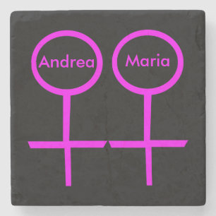 Posavasos de Piedra Personalizable para Amantes Le