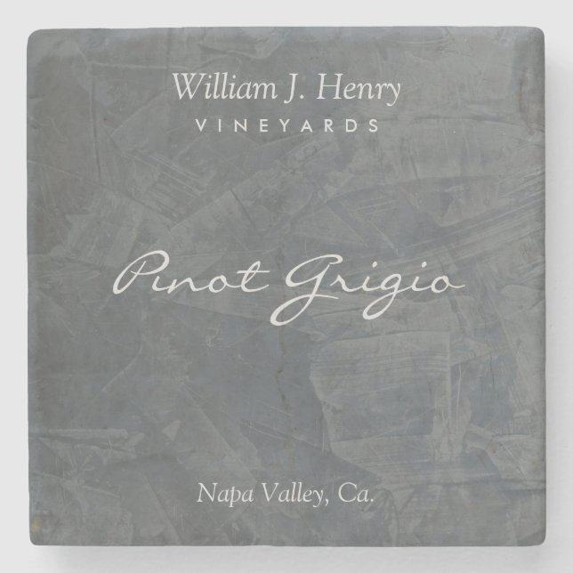 Posavasos De Piedra Personalizable Slate Stone Wine Coasters (Anverso)