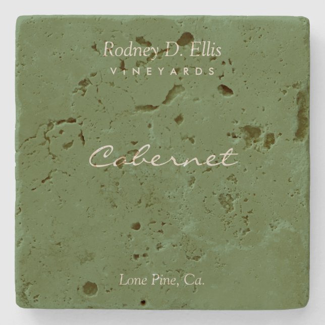 Posavasos De Piedra Personalizable Slate Travertine Wine Coasters (Anverso)