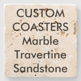 Posavasos De Piedra Personalizado 4" parte posterior de piedra real