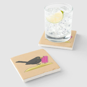 Posavasos De Piedra Personalizado Blackbird come un helado