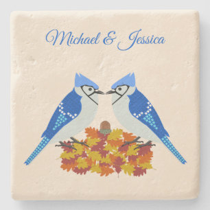 Posavasos De Piedra Personalizado de la boda de la caída de los gritos