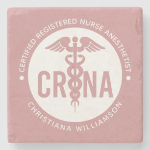 Posavasos De Piedra Personalizado de la CRNA Certificado de enfermero