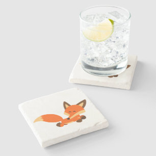 Posavasos De Piedra Personalizado de la flota corta Fox Stone Coaster