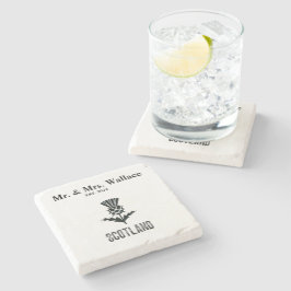 Posavasos De Piedra Personalizado de la montaña rusa escocesa para Bod