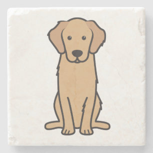 Posavasos De Piedra Personalizado de perro de Golden Retriever