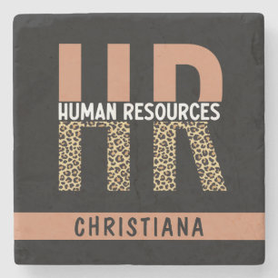 Posavasos De Piedra Personalizado de Recursos Humanos Leopard Imprimir