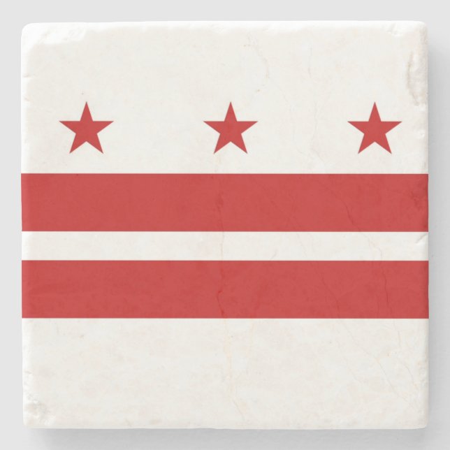 Posavasos De Piedra Personalizado de Washington DC (Anverso)