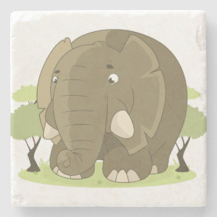 Posavasos De Piedra Personalizado Elephant