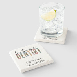 Posavasos De Piedra Personalizado Futuro Dentista Dental Student Regal