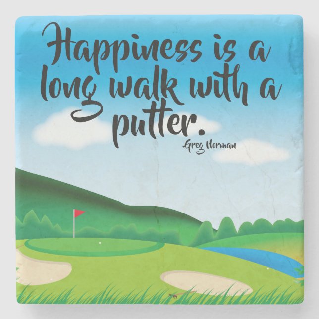 Posavasos De Piedra Personalizado Golf Coaster (Anverso)