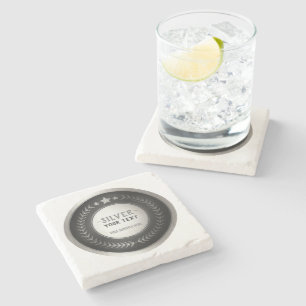 Posavasos De Piedra PERSONALIZADO IMPRIMIR DIY MEDAL Silver Champion E