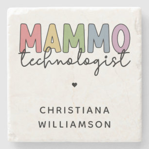 Posavasos De Piedra Personalizado Mammo Technologist Mammography Tech