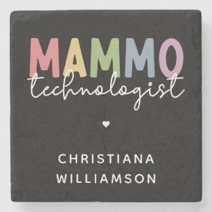 Posavasos De Piedra Personalizado Mammo Technologist Mammography Tech