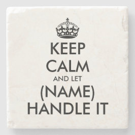 Posavasos De Piedra Personalizado mantener tranquilo y divertido regal