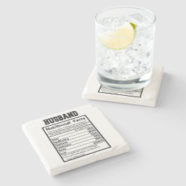 Posavasos De Piedra Personalizado Marido Hechos Nutricionales Pascua d