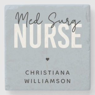 Posavasos De Piedra Personalizado Med Surg Nurse Enfermero médico-qu