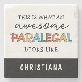 Posavasos De Piedra Personalizado Paralegal Awesome Legal Assistant Fu