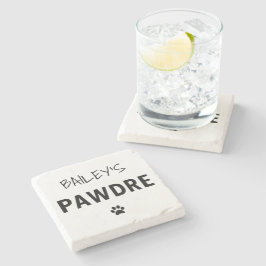 Posavasos De Piedra Personalizado Pawdre Typography Dog Dad New Dog