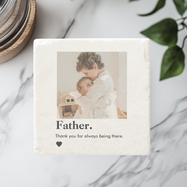 Posavasos De Piedra Personalizado Photo Dad Stone Coaster | Regalo del (Subido por el creador)