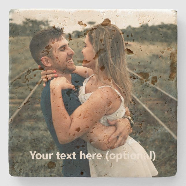 Posavasos De Piedra Personalizado Photo Stone Coaster (Anverso)