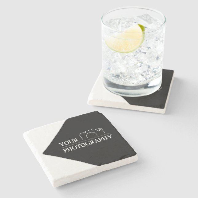 Posavasos De Piedra Personalizado Template Business Company Crear su p (Lateral)