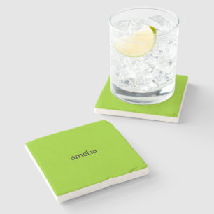 Posavasos De Piedra Personalizado Verde Brillante de Moda