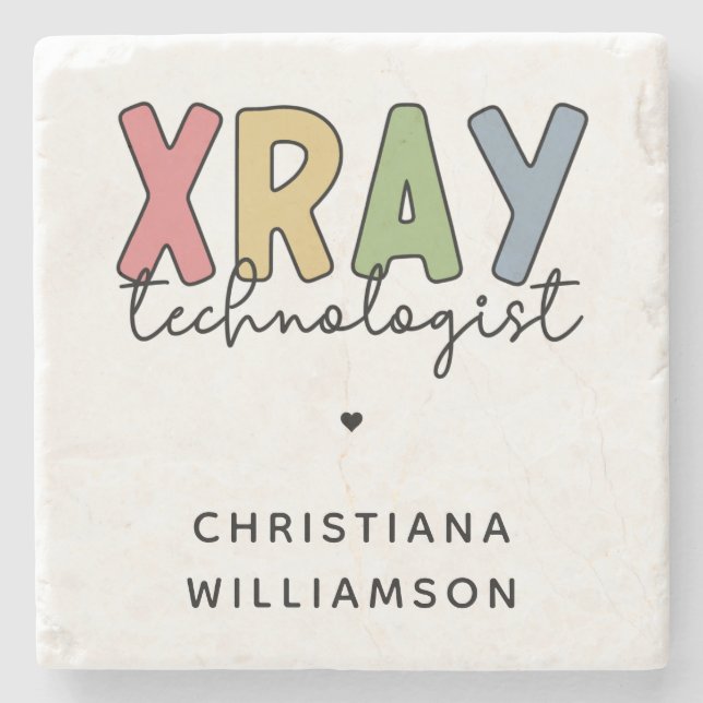 Posavasos De Piedra Personalizado Xray Technologist X-ray Tech Gifts (Anverso)