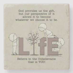 Posavasos De Piedra Perspectiva de la vida