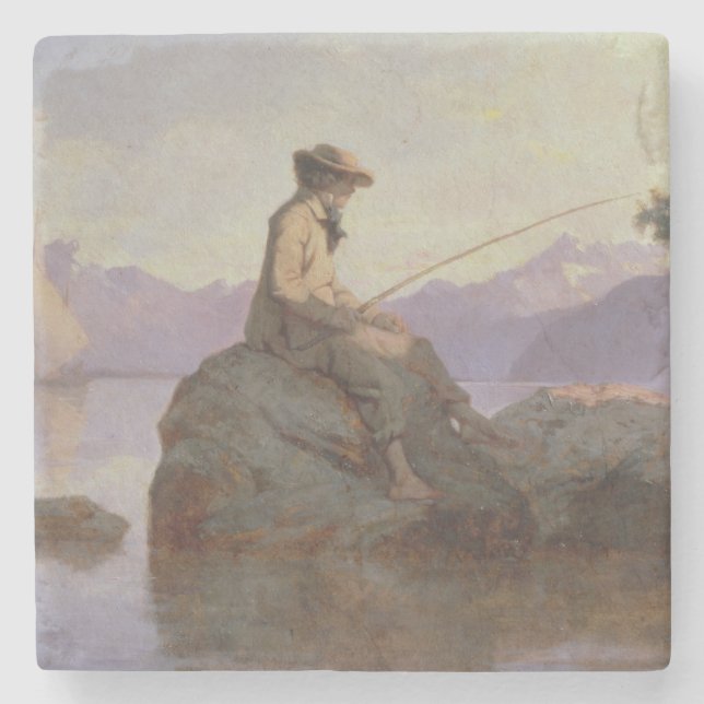 Posavasos De Piedra Pesca (Anverso)