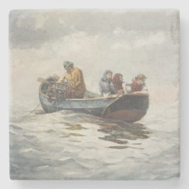 Posavasos De Piedra Pesca de cangrejo (por Winslow Homer)
