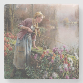 Posavasos De Piedra Pesca de Chicas franceses en Bretaña