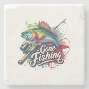 Posavasos De Piedra Pesca de regalo de pescador