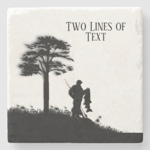 Posavasos De Piedra Pescado y caza del club de pesca