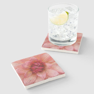 Posavasos De Piedra pétalos rosados