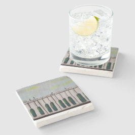 Posavasos De Piedra Piano People Stone Coaster