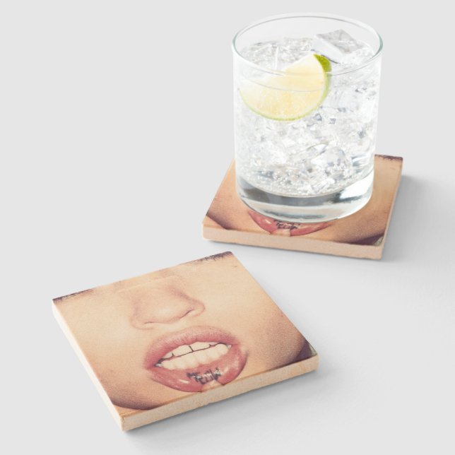 Posavasos De Piedra Piedra arenisca del "maullido" (Lateral)