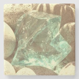 Posavasos De Piedra Piedra natural de cuarzo verde beige mineral